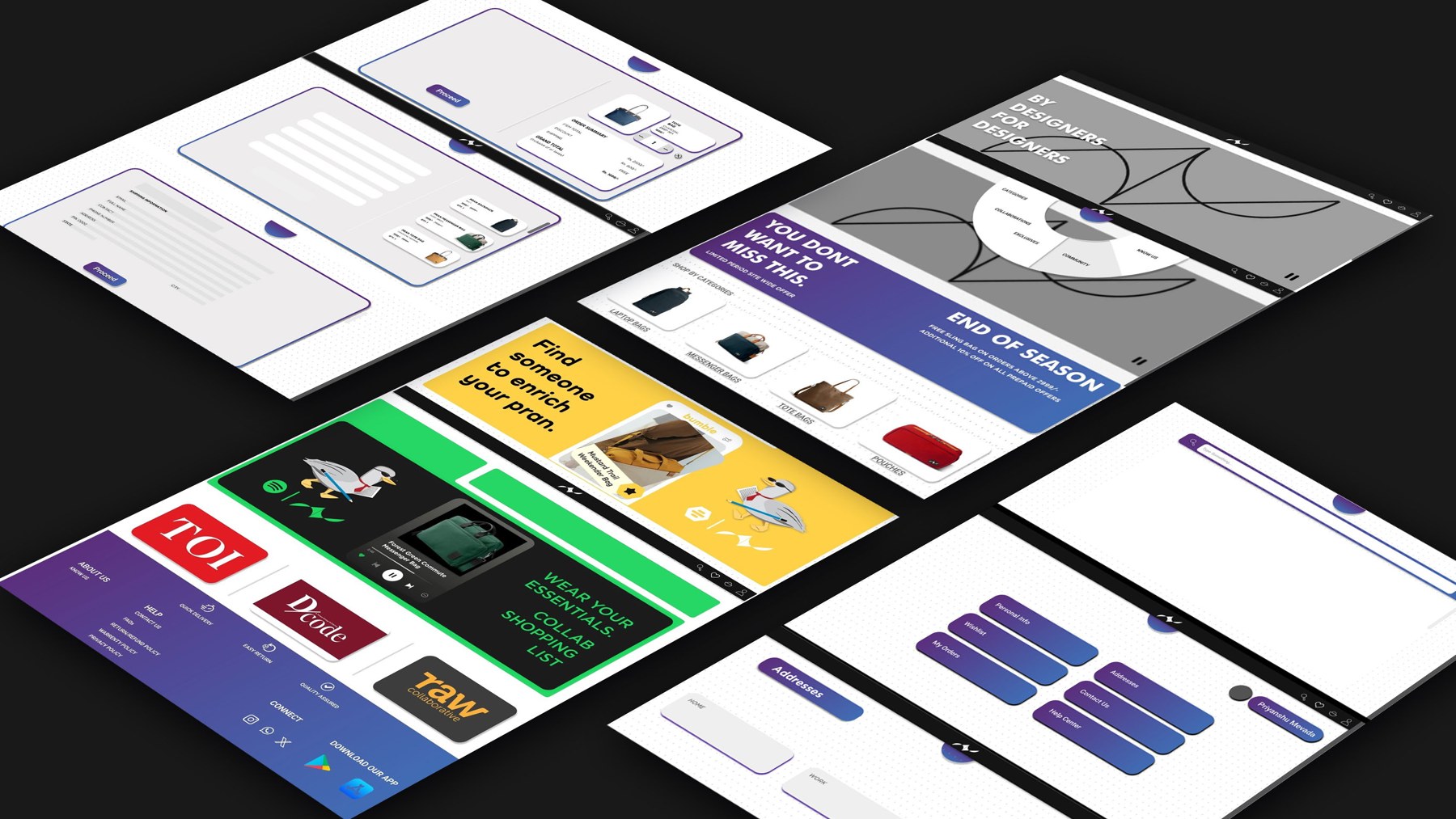 Website prototype — shopping and discovery.