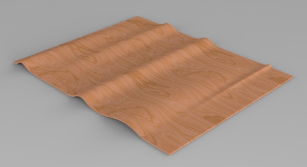 Translating fabric-like folds into a sculptural wooden form. — stage 1