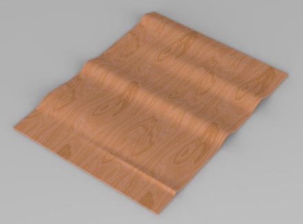 Translating fabric-like folds into a sculptural wooden form. — stage 3